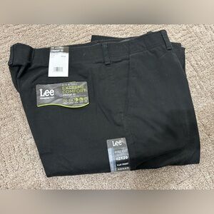 Lee Pants Men 42x29 Black Extreme Comfort Straight fit big and tall